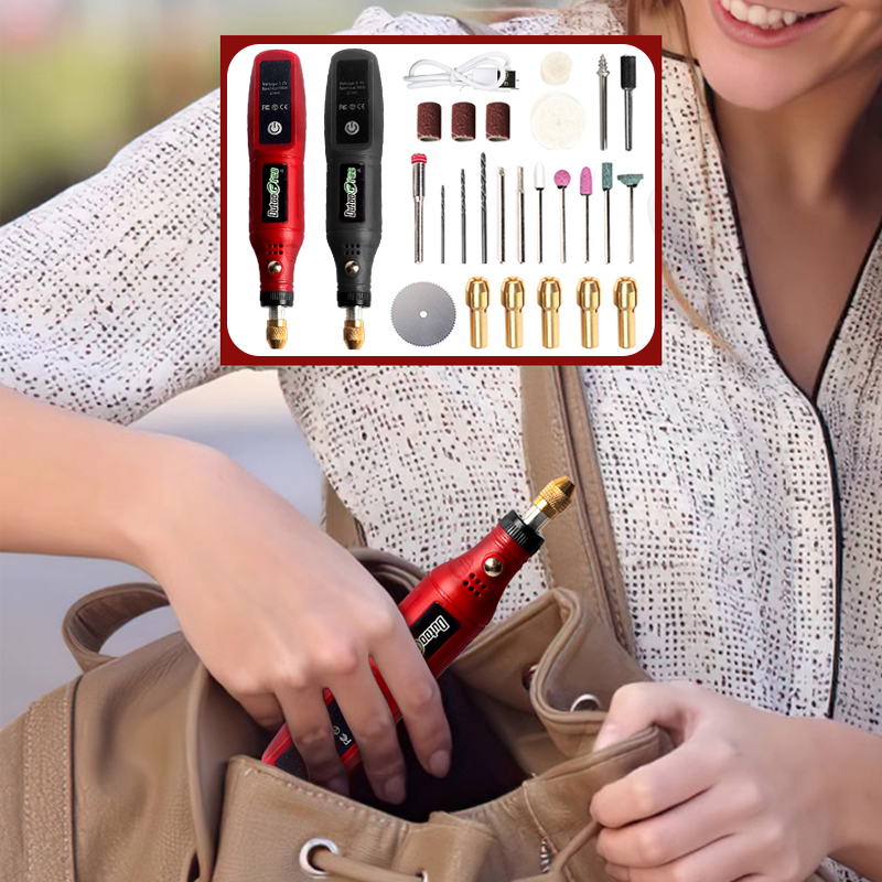 Cordless Rotary Tool Kit Accessories - Mini perceuse sans fil USB, kit