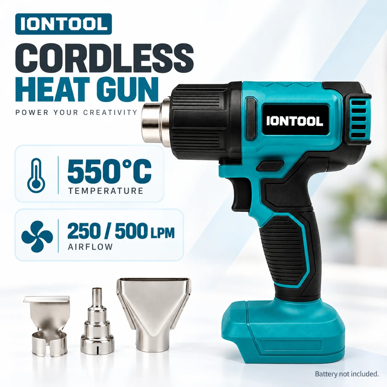 Cordless Heat Gun For Shrink Tubing - Pistolet thermique sans fil durable IONTOOL