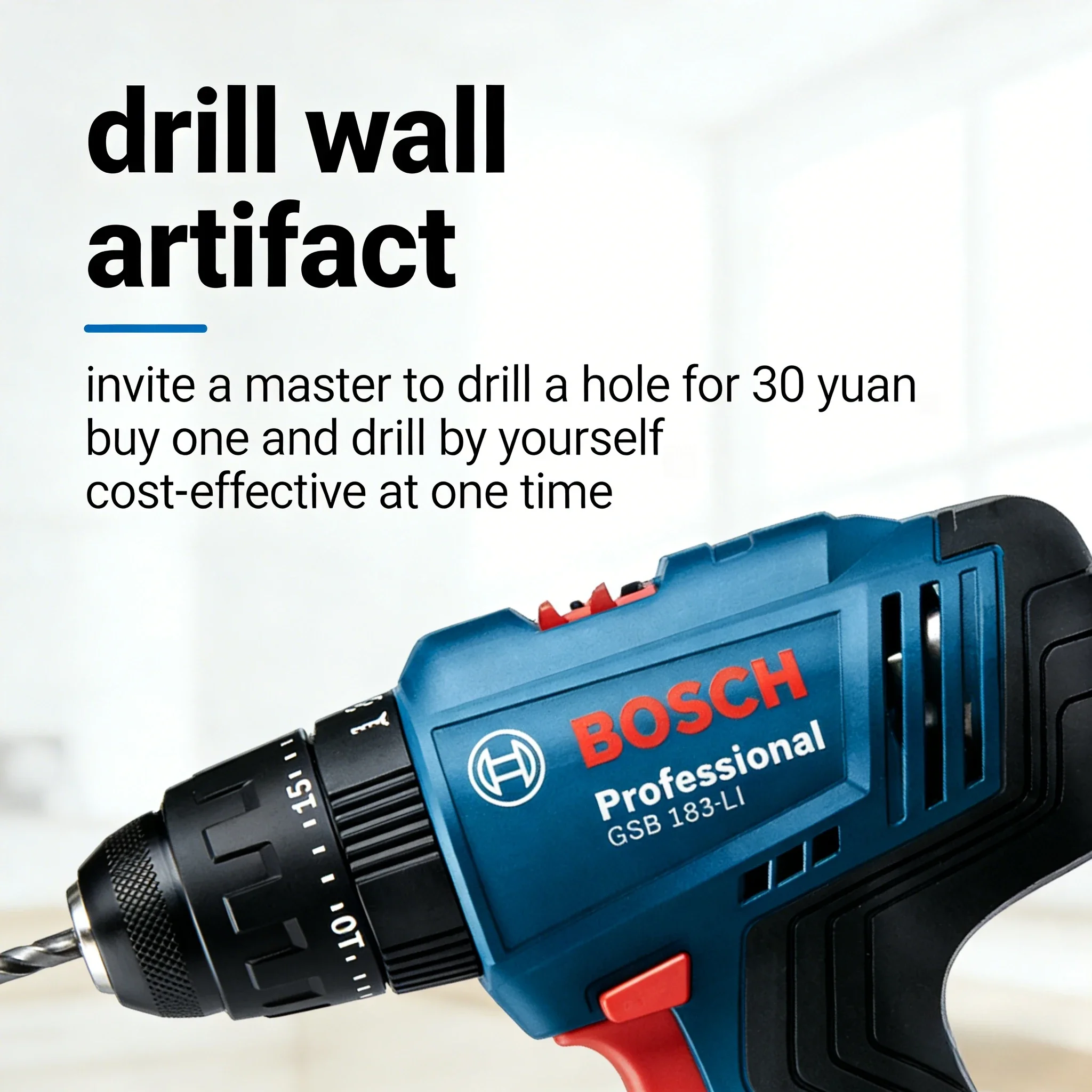 Brushless Cordless Electric Drill 18V - Perceuse-visseuse à percussion sans fil Bosch