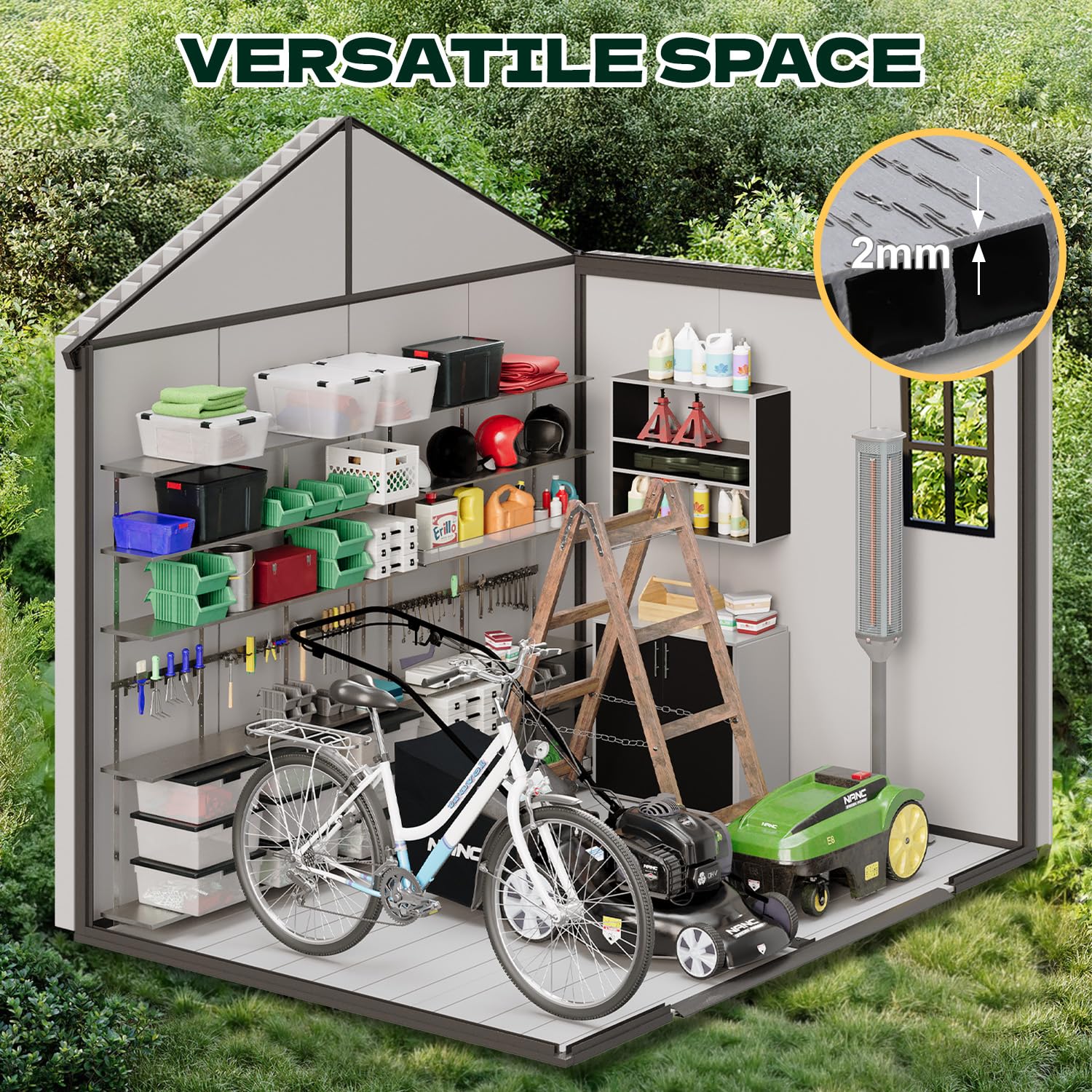 Abri de rangement extérieur en - Garden Tools avis et prix