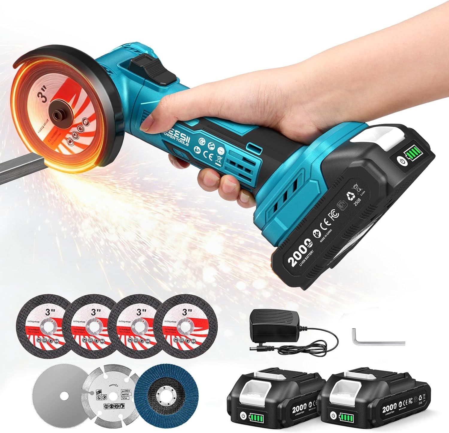 Mini-meuleuse d'angle sans fil - Brushless Angle Grinder Battery Powered avis et prix
