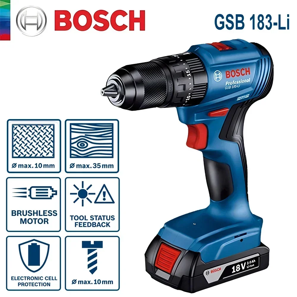 Perceuse-visseuse à percussion - Brushless Cordless Electric Drill 18V avis et prix
