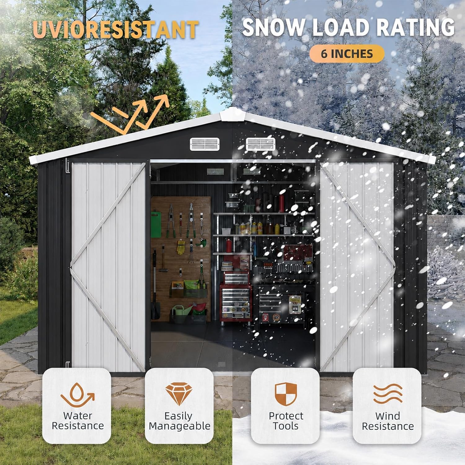 Abri de rangement extérieur en - Garden Tools avis et prix
