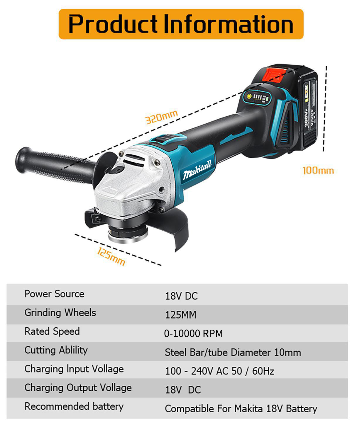 Makita – meuleuse d'angle sans - Brushless Angle Grinder Battery Powered avis et prix
